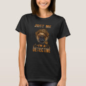 Just Me I'm A Detective Funny Pug Dog Detective Do T-Shirt (Vorderseite)