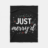 Just Merry'd Matching Christmas Wedding Party Marr Fleecedecke (Vorderseite)