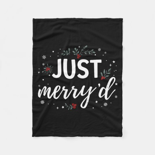 Just Merry'd Matching Christmas Wedding Party Marr Fleecedecke (Vorderseite)
