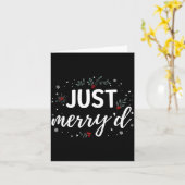 Just Merry'd Matching Christmas Wedding Party Marr Karte (Gelbe Blume)