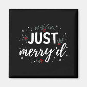 Just Merry'd Matching Christmas Wedding Party Marr Magnet (Vorne)