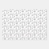 Just Noted Music Wrapping Paper Sheets Geschenkpapier Set (Vorderseite 3)