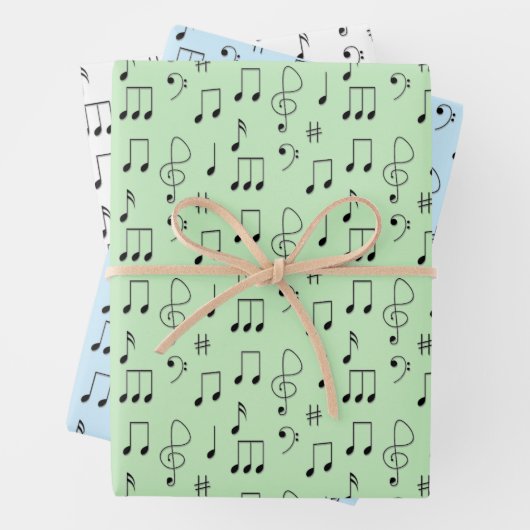 Just Noted Music Wrapping Paper Sheets Geschenkpapier Set (Beispiel)
