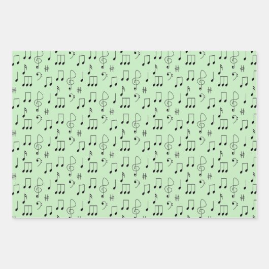Just Noted Music Wrapping Paper Sheets Geschenkpapier Set (Vorderseite)