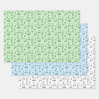 Just Noted Music Wrapping Paper Sheets Geschenkpapier Set