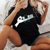 Just Nurse Stethoscope Bow Shirt, Gift for Nurse, T-Shirt