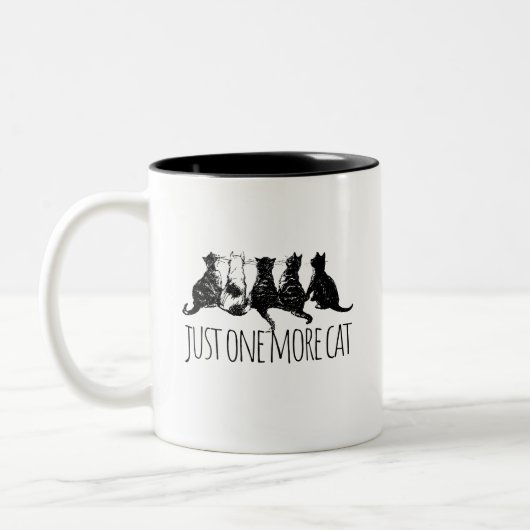 Just One More Cat Parent Zweifarbige Tasse (Links)