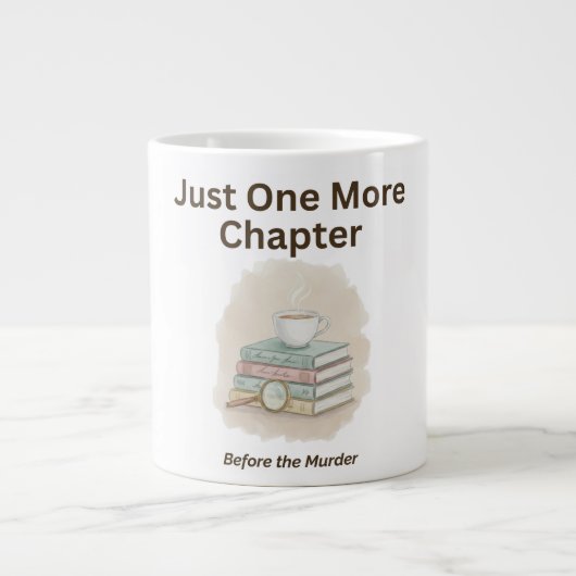 Just One More Chapter Before the Murder  Jumbo-Tasse (Vorderseite)
