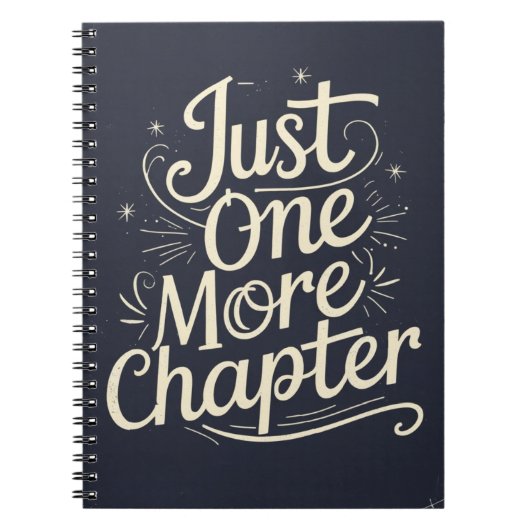 Just One More Chapter – Book Lover Reading Notizblock (Vorderseite)