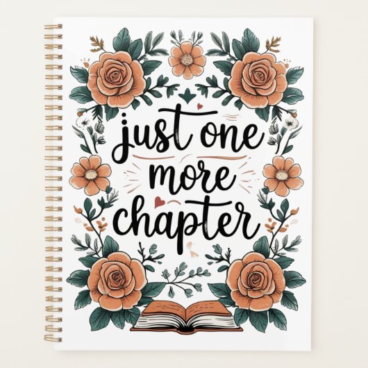 Just One More Chapter – Floral Book Lover Planer (Vorderseite)