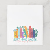 Just One More Chapter – Floral Book Lover Treuekarte (Außenseite Aufgefaltet)