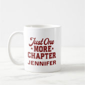 Just One More Chapter Mug Maroon Bookworm Kaffeetasse (Links)