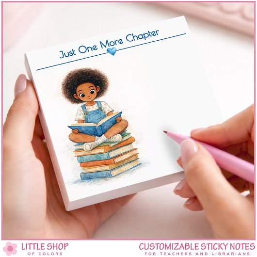 Just One More Chapter Personalized Book Lover Post-it Klebezettel