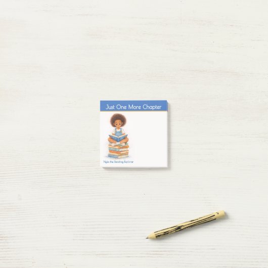 Just One More Chapter Personalized Teacher Post-it Klebezettel (Auf Schreibtisch)