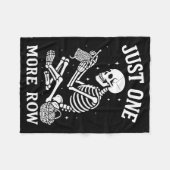 Just One More Row Crochet Skeleton Crocheting Knit Fleecedecke (Vorderseite (Horizontal))