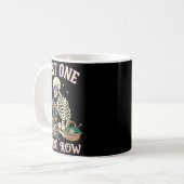 Just One More Row Crochet Skeleton Crocheting Knit Kaffeetasse (Vorderseite Links)
