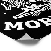 Just One More Row Crochet Skeleton Crocheting Knit Poster (Ecke)