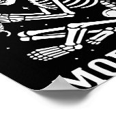 Just One More Row Crochet Skeleton Crocheting Knit Poster (Ecke)