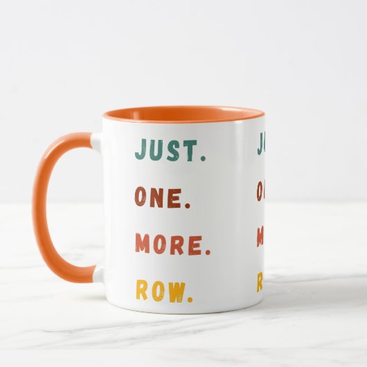 Just One More Row Funny Retro Crochet Lover Saying Tasse (Links)