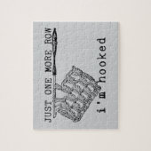Just One More Row I'm Hooked Crochet Hook and Yarn Puzzle (Vertikal)