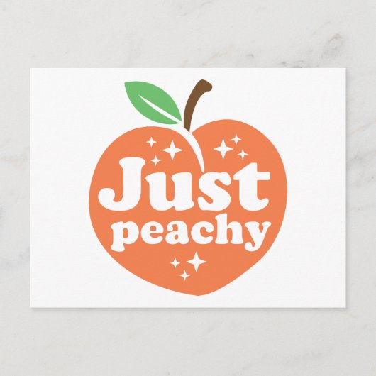 Just Peachy Feiertagspostkarte (Vorderseite)