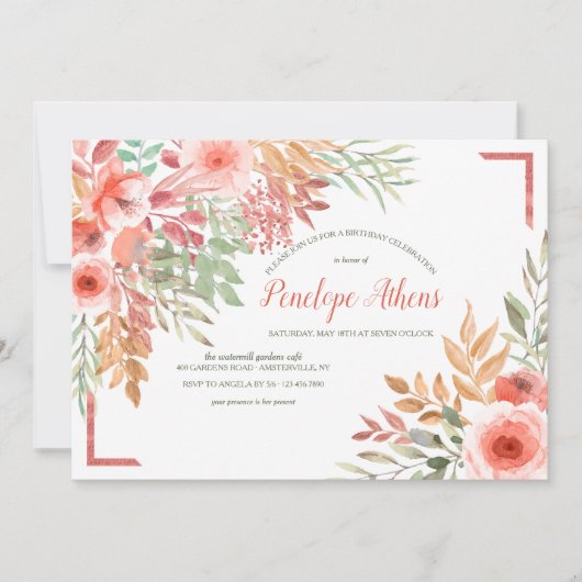 Just Peachy Geburtstagsparty Einladung (Vorderseite)