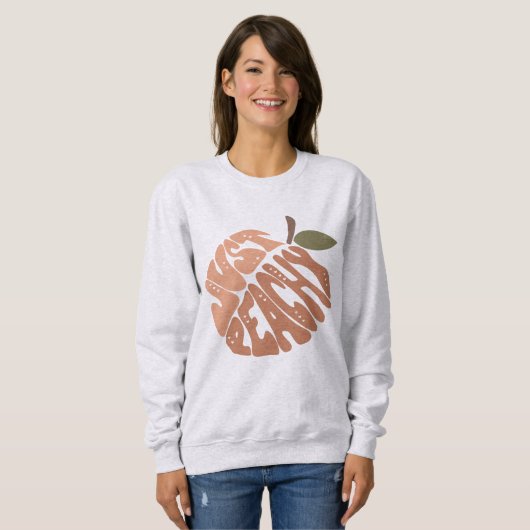 Just Peachy Groovy Retro Sweatshirt (Vorne ganz)