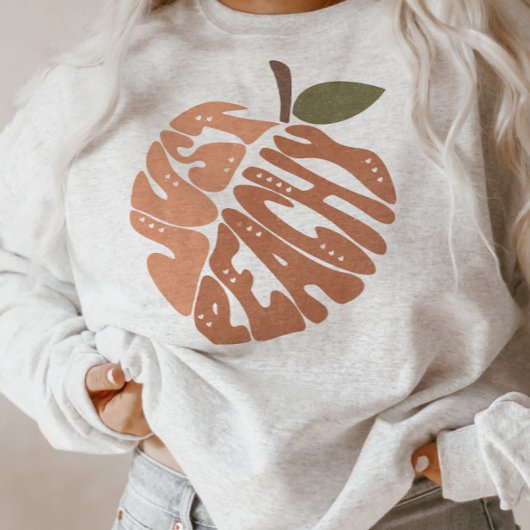Just Peachy Groovy Retro Sweatshirt