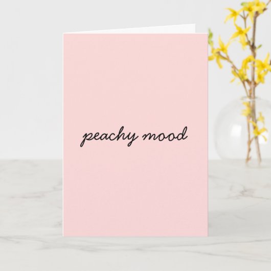 Just Peachy Modern Minimal Script Design Karte (Gelbe Blume)
