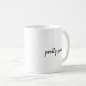 Just Peachy Modern Minimalist Cute Script Design Kaffeetasse (VorderseiteRechts)