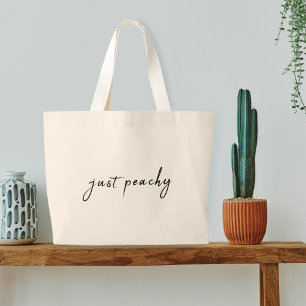 Just Peachy Moderne Minimalistische Niedliche Sc Jumbo Stoffbeutel