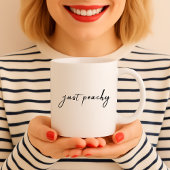 Just Peachy | Moderne Minimalistische Niedliche Sc Kaffeetasse