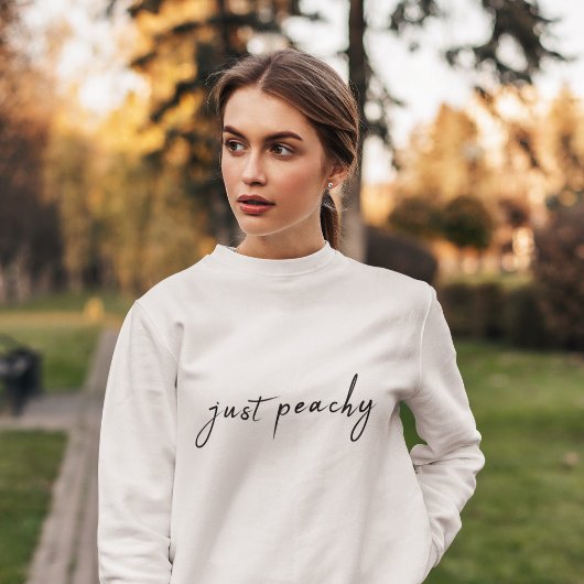 Just Peachy | Moderne Minimalistische Niedliche Sc Sweatshirt