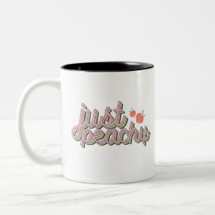 "Just Peachy" Niedlich Peach Zweifarbige Tasse