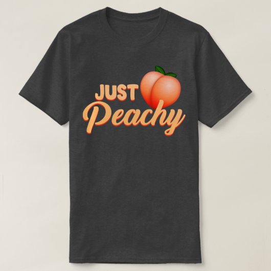Just Peachy Retro 70er Georgia Summer Fruit Hippie T-Shirt (Design vorne)