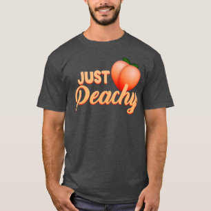 Just Peachy Retro 70s Georgia Summer Fruit Hippie  T-Shirt