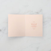 Just Peachy Retro Wedding Vielen Dank Dankeskarte (Innenseite)