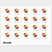 Just Peachy Runder Aufkleber (Blatt)