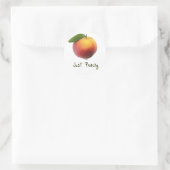 Just Peachy Runder Aufkleber (Tasche)