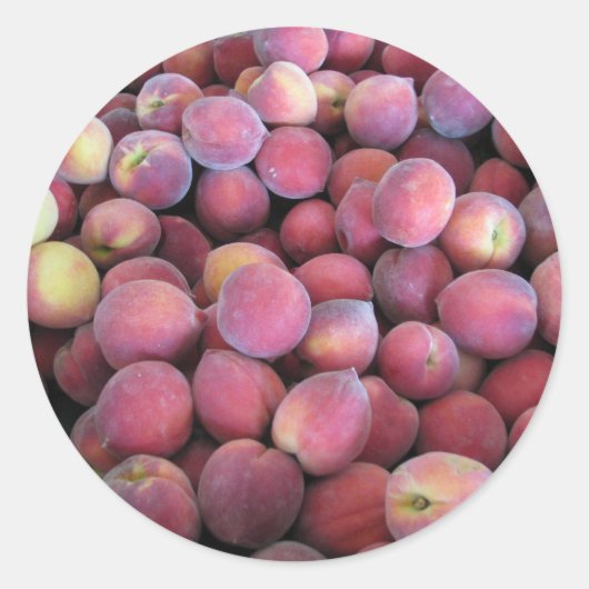 Just Peachy Runder Aufkleber (Vorderseite)