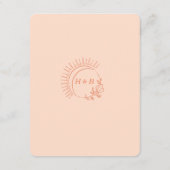 Just Peachy Wedding Eclosure Begleitkarte (Rückseite)