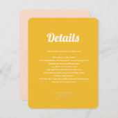 Just Peachy Wedding Eclosure Begleitkarte (Vorne/Hinten)