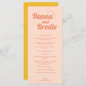 Just Peachy Wedding Program Programm (Vorne/Hinten)