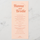 Just Peachy Wedding Program Programm (Vorderseite)