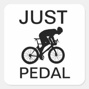 Just Pedal Quadratischer Aufkleber