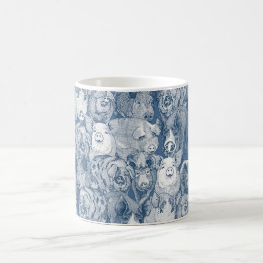 just pigs cobalt denim kaffeetasse (Mittel)