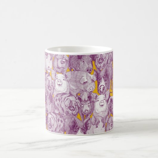 just pigs purple yellow kaffeetasse (Mittel)