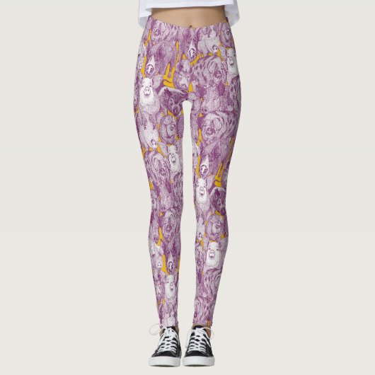 just pigs purple yellow leggings (Vorderseite)