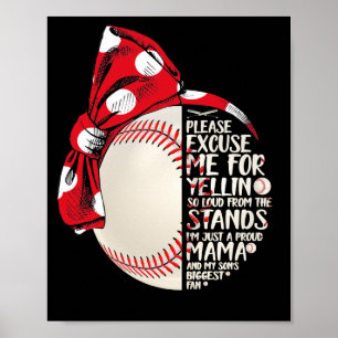 Just Proud Mama und mein Sohn Größte Baseball-Ma Poster