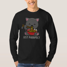 Just Purfect - Cat Eating Ramen T-Shirt
